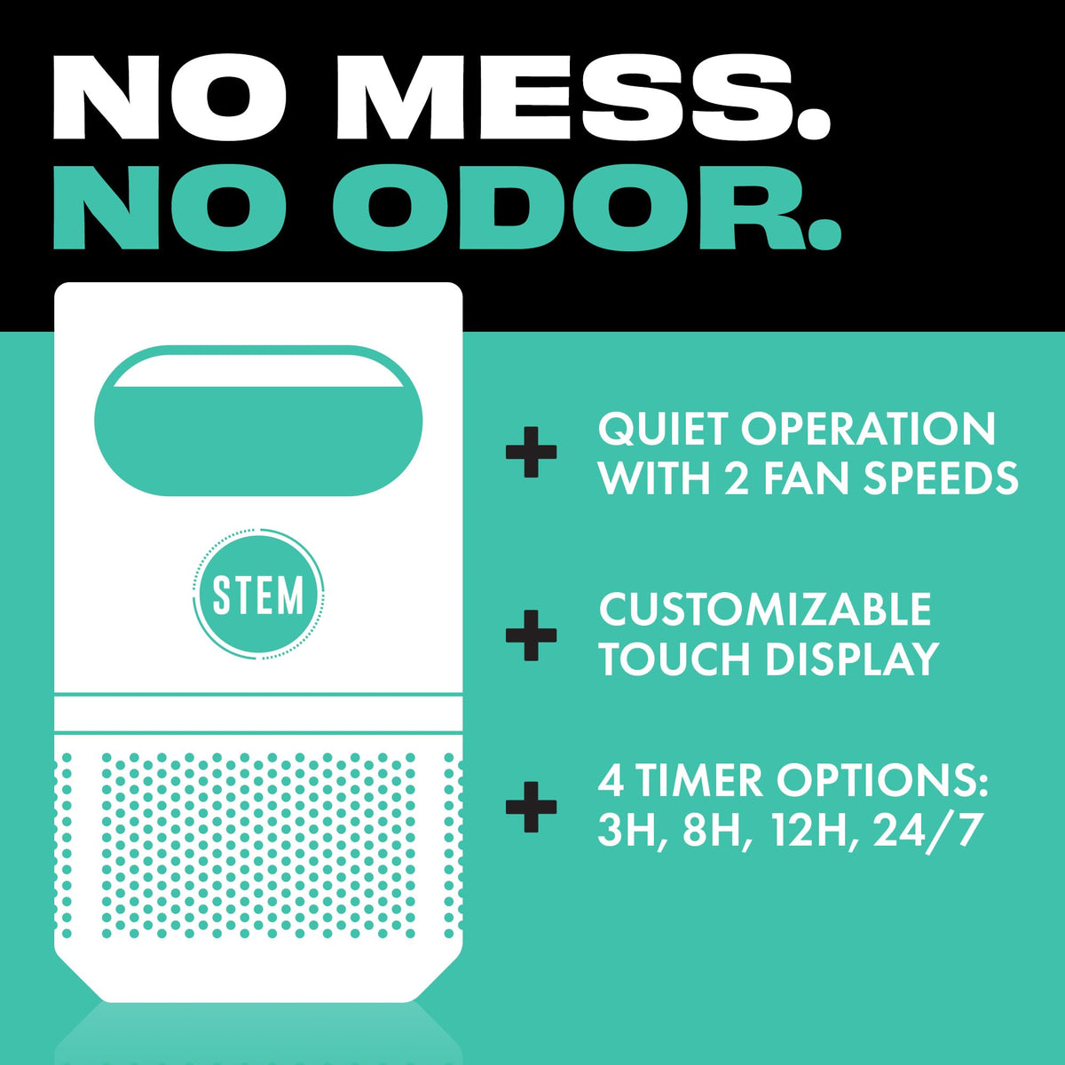STEM Flying Insect Fan Trap touchscreen display for easy timer and speed control
