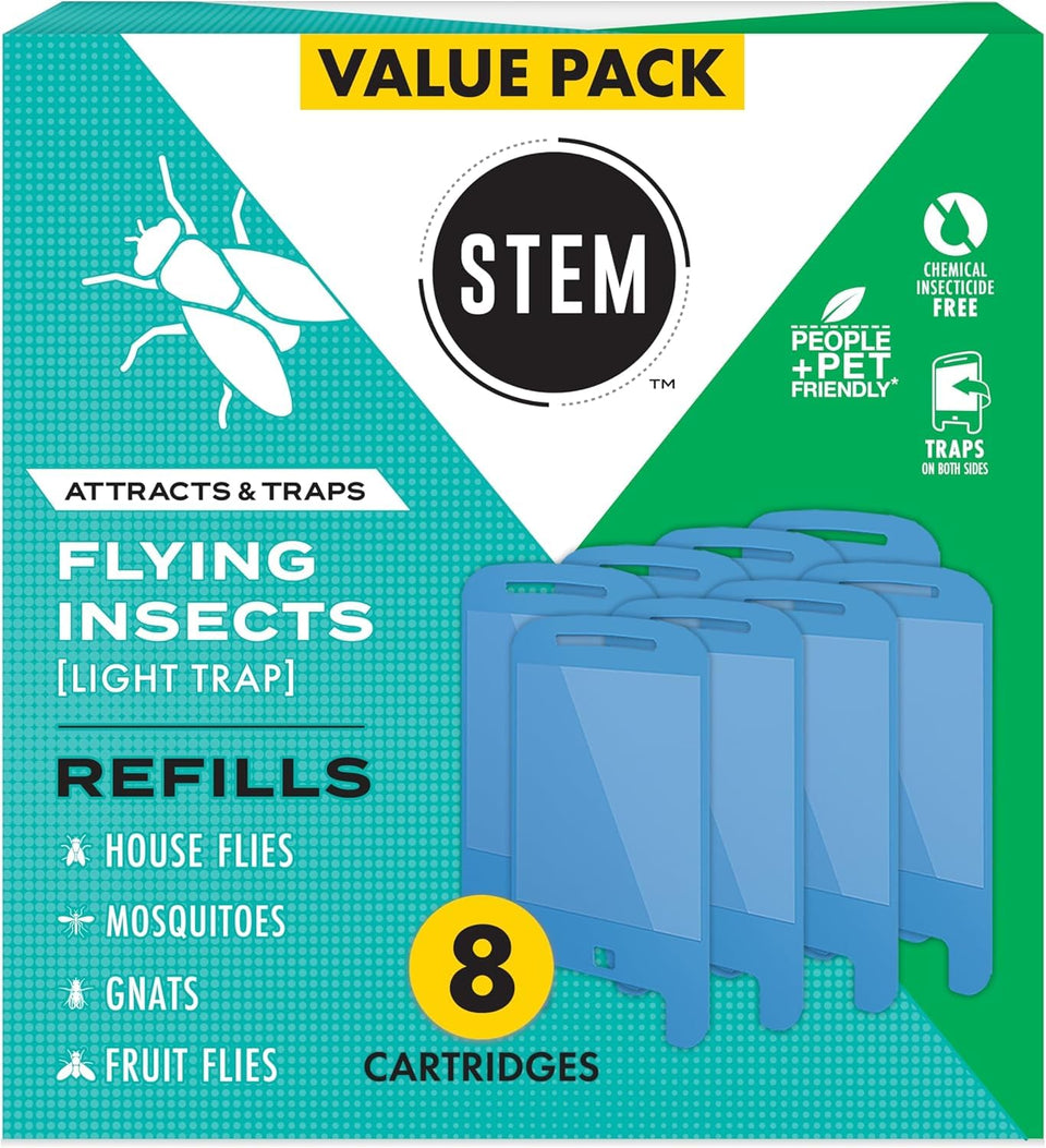 STEM refill cartridge for the flying insect trap; eight-count for continuous capture.