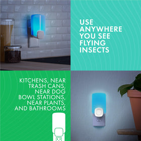 STEM Light Trap refill plugged into outlet with 90-degree rotation