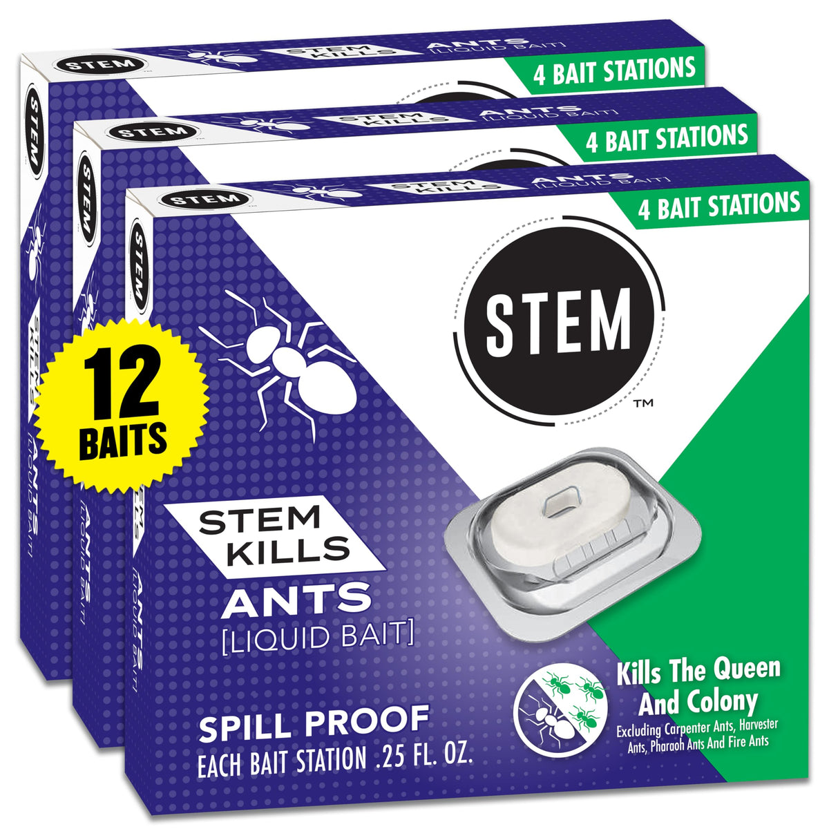 STEM Liquid Ant Bait station ready to target the queen indoors for faster control.