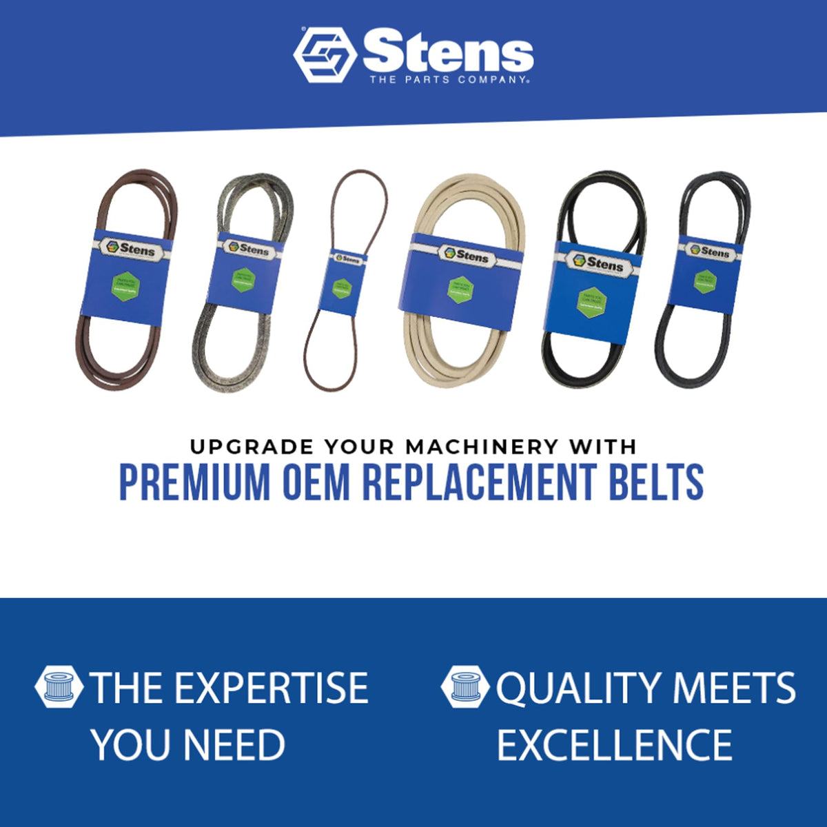 Stens 265-186 belt closeup reveals reinforced fibers for longevity
