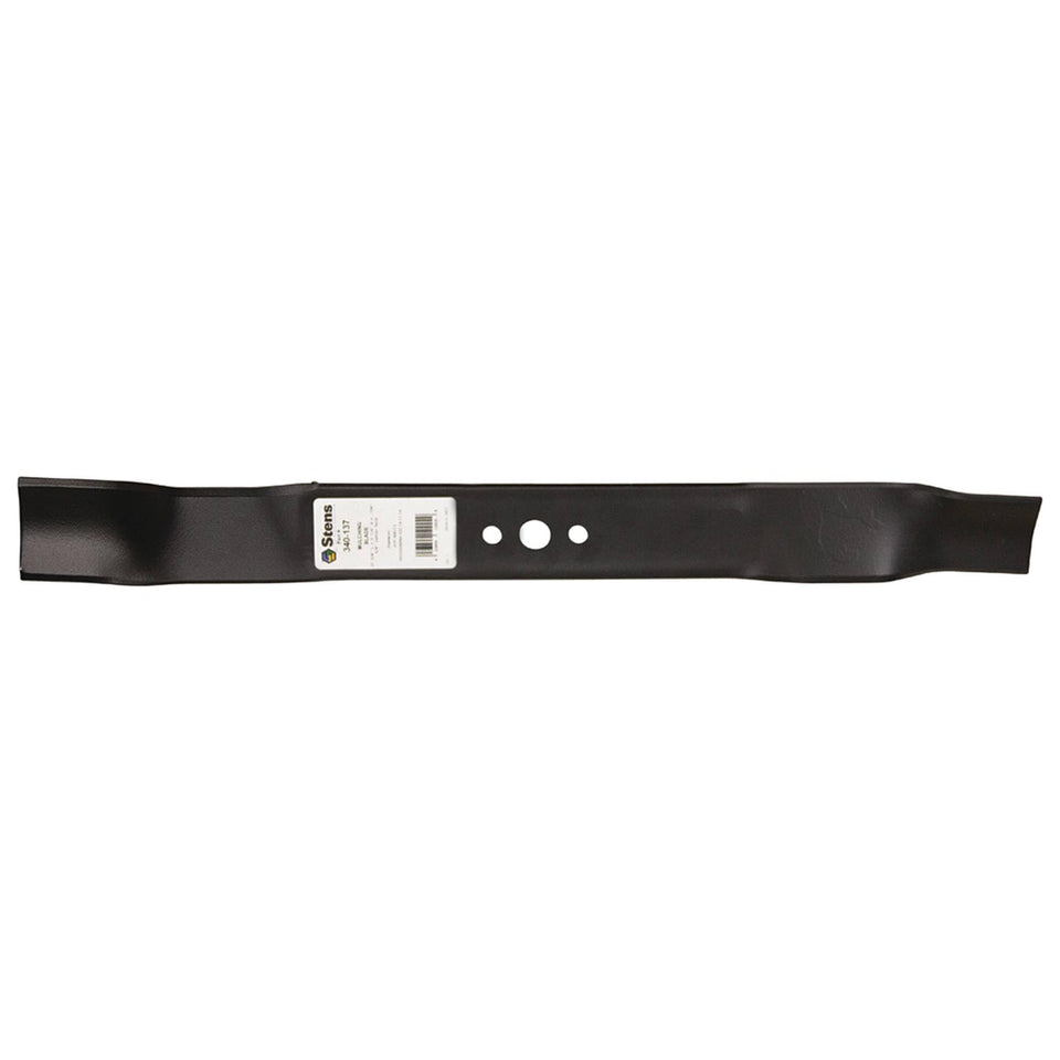 Stens 340-137 mulching blade showing 21 3/4-inch length for durable mowing