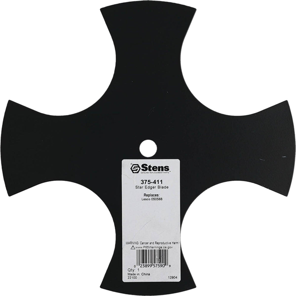 Stens 375-411 star edger blade with durable star design for clean lawn edges.
