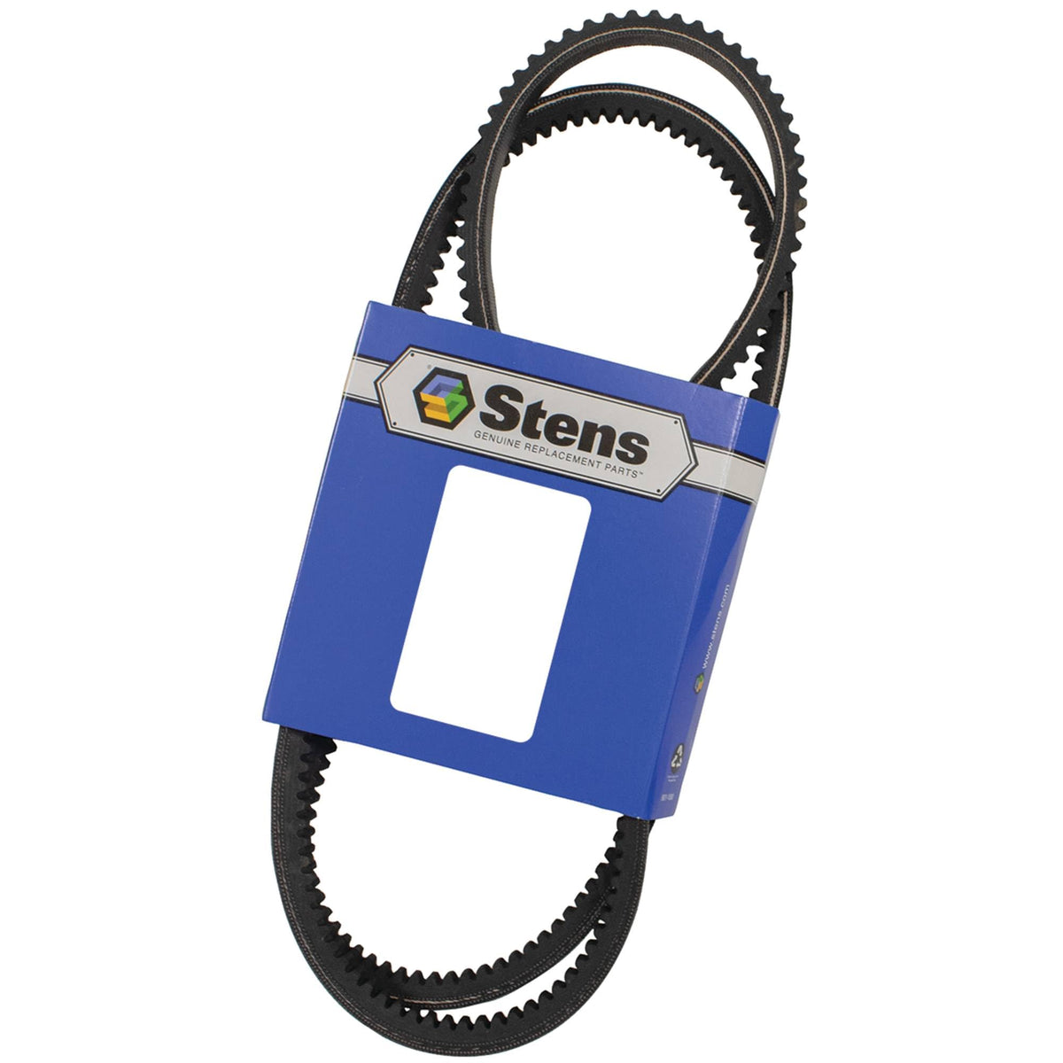 Stens 265-297 belt box highlighting OEM compatibility and ready-to-install status
