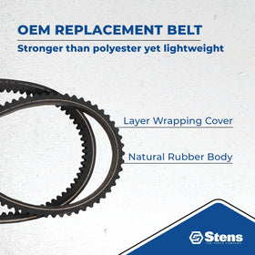 Stens 265-297 belt width 1/2 inch matches standard pump drives
