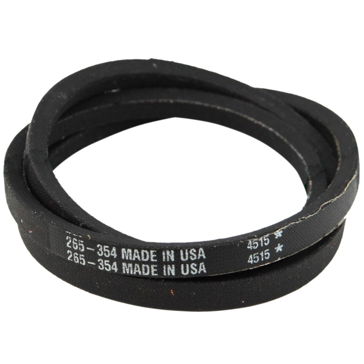 Stens OEM belt 265-354 for Toro, side view, supports steady drive performance on 20332-20338.
