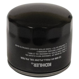 Stens 055-105 oil filter for Kohler engines, close-up on filter body.