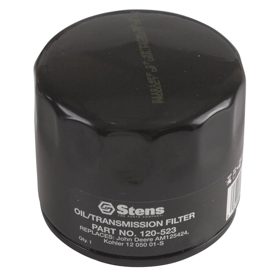 Stens oil filter for Kohler 12 050 01-S, front view, reliable engine filtration.