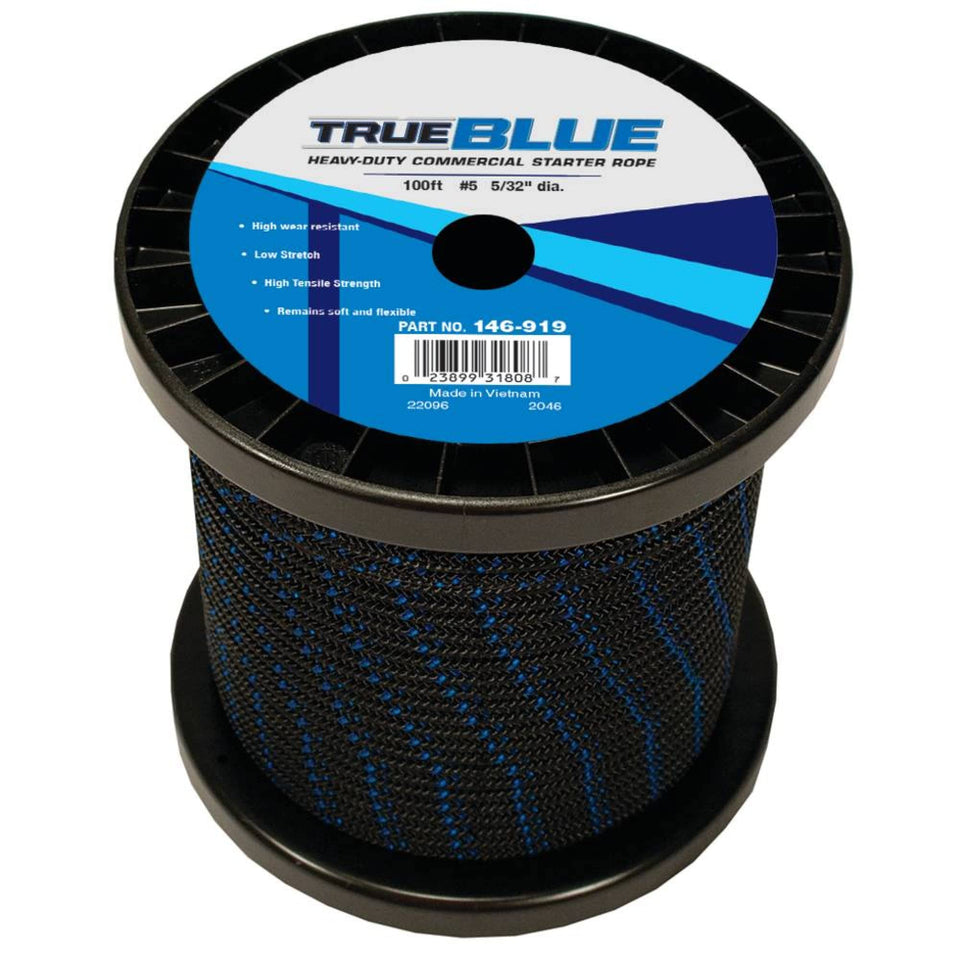 Stens starter rope 5/32 inch, 100 ft, for easy starts on lawn equipment.