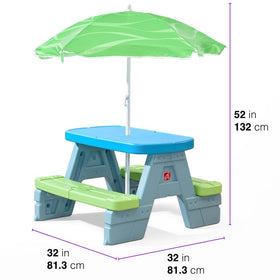 Step2 Sun & Shade umbrella blocks UVA/UVB rays for sunny-day simplicity.