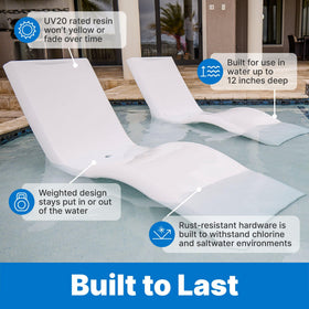 Step2 Vero Pool Lounger UV‑resistant resin resists fading and cracking.