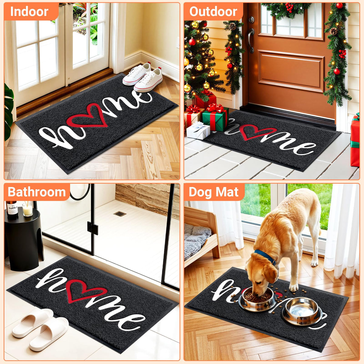 StepLively door mat 30x17.5 inches provides ample entryway coverage.