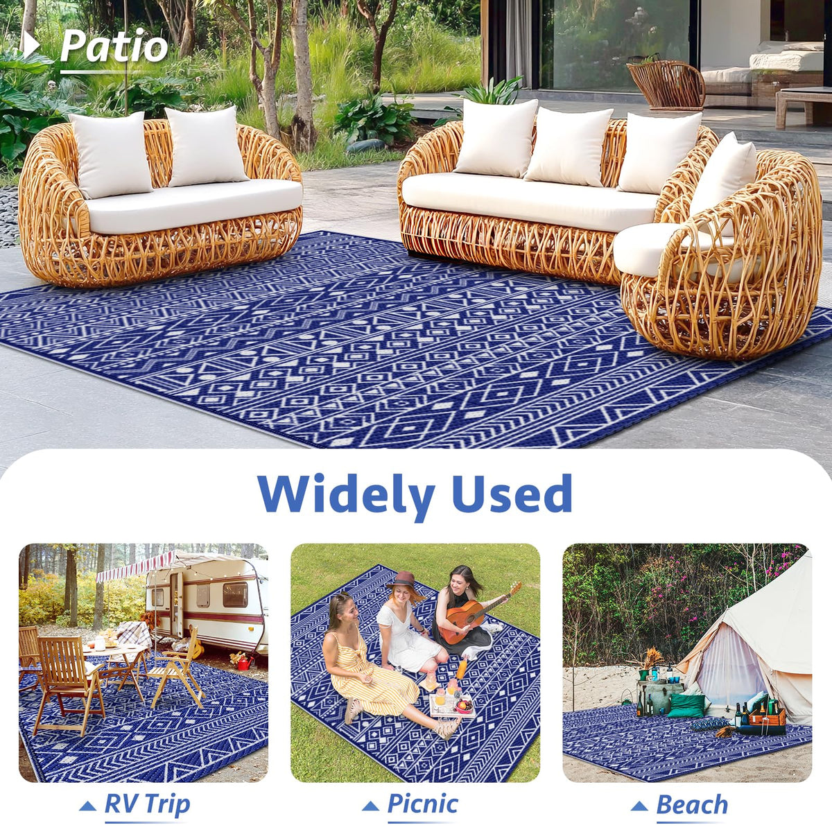 StepLively fade-resistant blue tones maintain vibrant outdoor color
