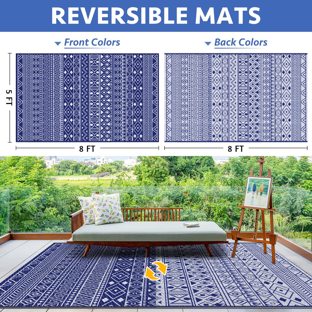 StepLively waterproof patio rug ideal for poolside use