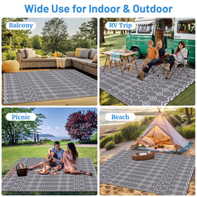 StepRite waterproof plastic straw rug, quick rinse cleanup for outdoor spaces.