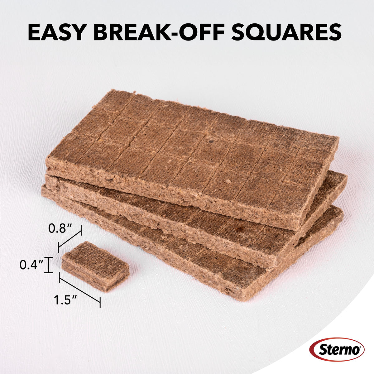 Sterno Instant Fire Starter Squares ready to spark campfires, grills, or pits.