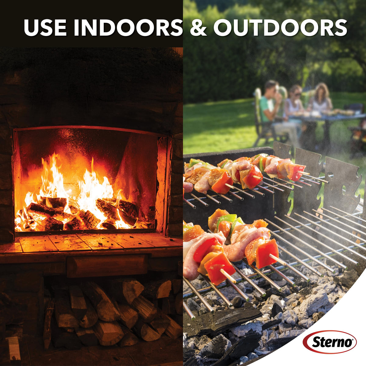 Sterno no-mess squares pre-cut for quick lighting under wood or charcoal.