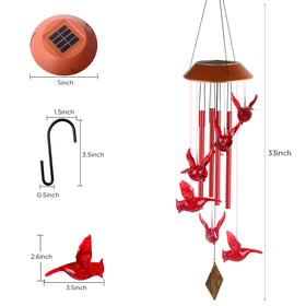 STF ShangTianFeng cardinal wind chimes ideal as a thoughtful gift for mom or friends.