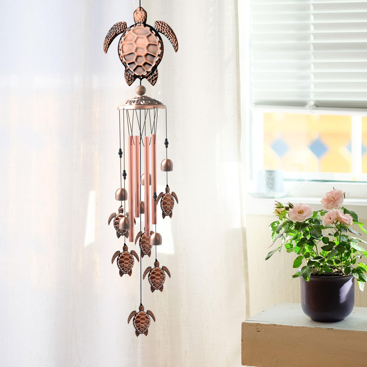 STF Sea Turtle wind chimes produce a unique tone from each tube