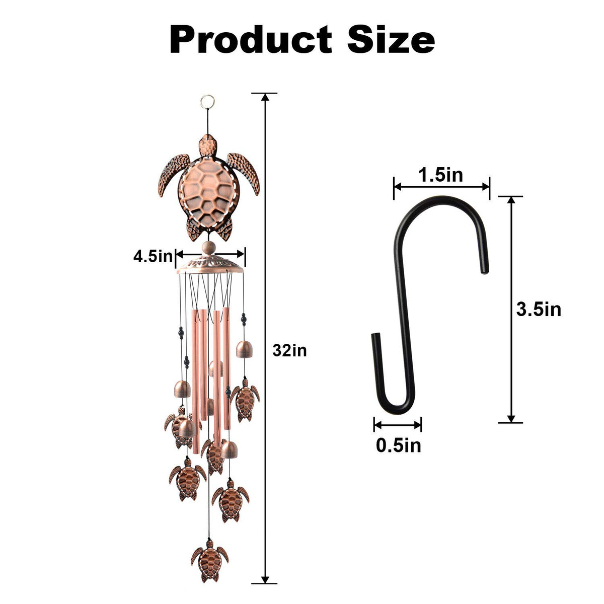 STF Sea Turtle wind chimes add a peaceful, relaxing melody