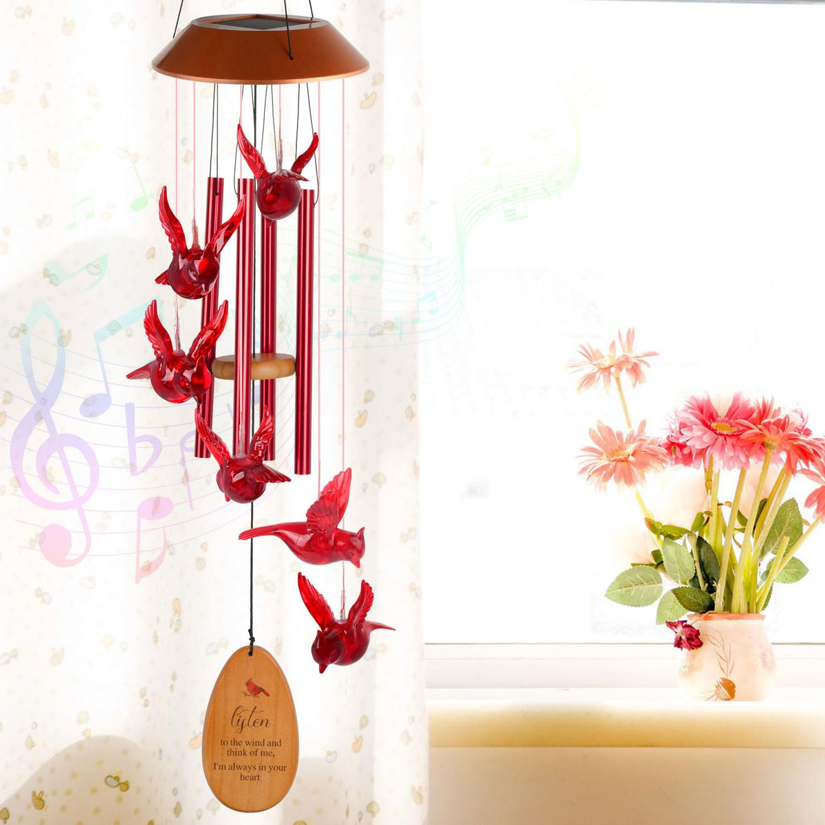 STF ShangTianFeng wind chimes by window or door add gentle light and ambiance