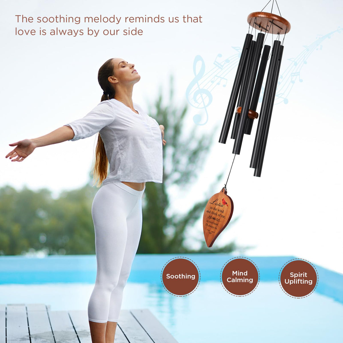 STF Sympathy Wind Chimes add comforting decor to yard, balcony or porch