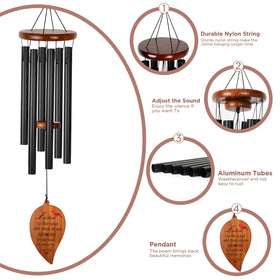 STF Sympathy Wind Chimes in outdoor patio setting invite remembrance and peaceful ambiance