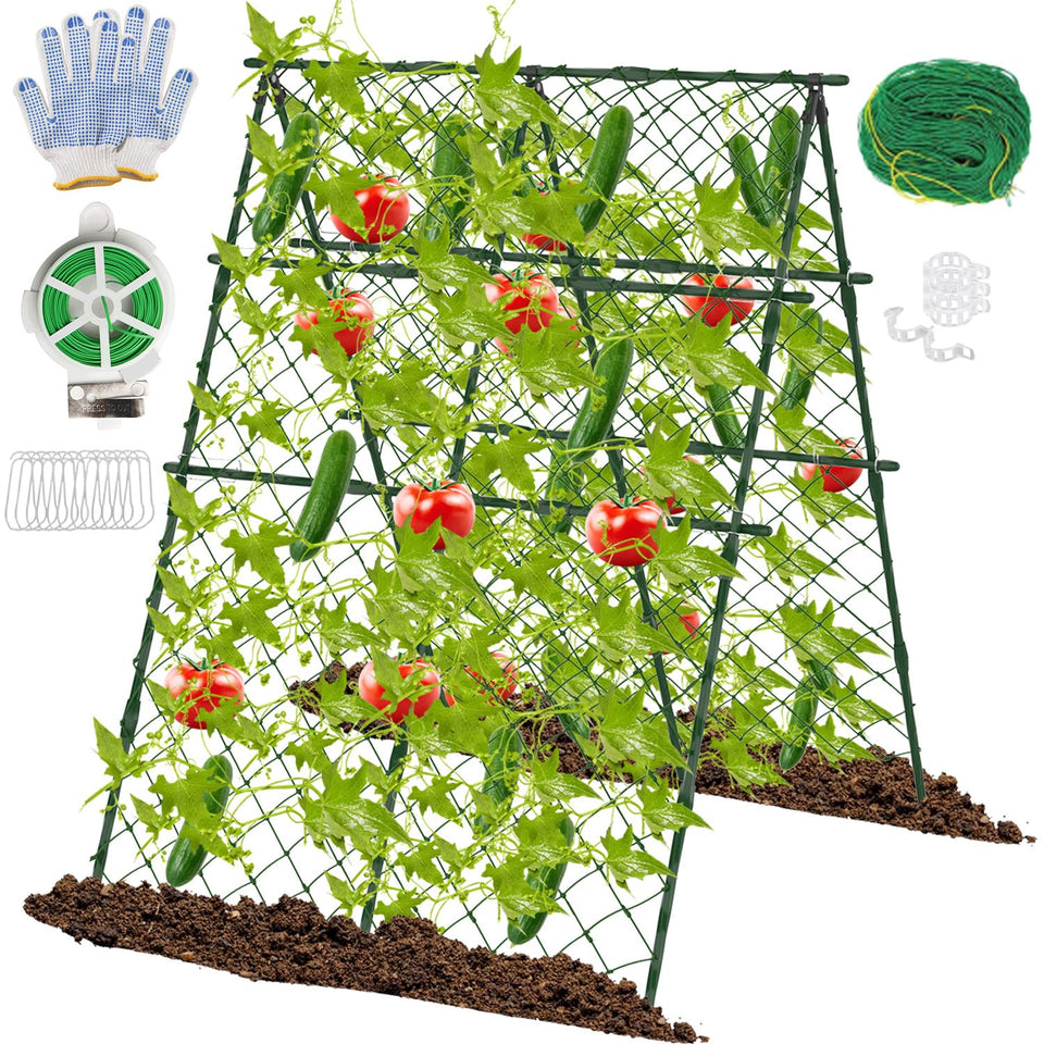 STFALI A-frame trellis 63x47 inches supports cucumbers for improved sun exposure