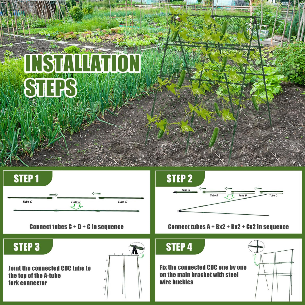 STFALI climbing plants support for cucumbers and tomatoes