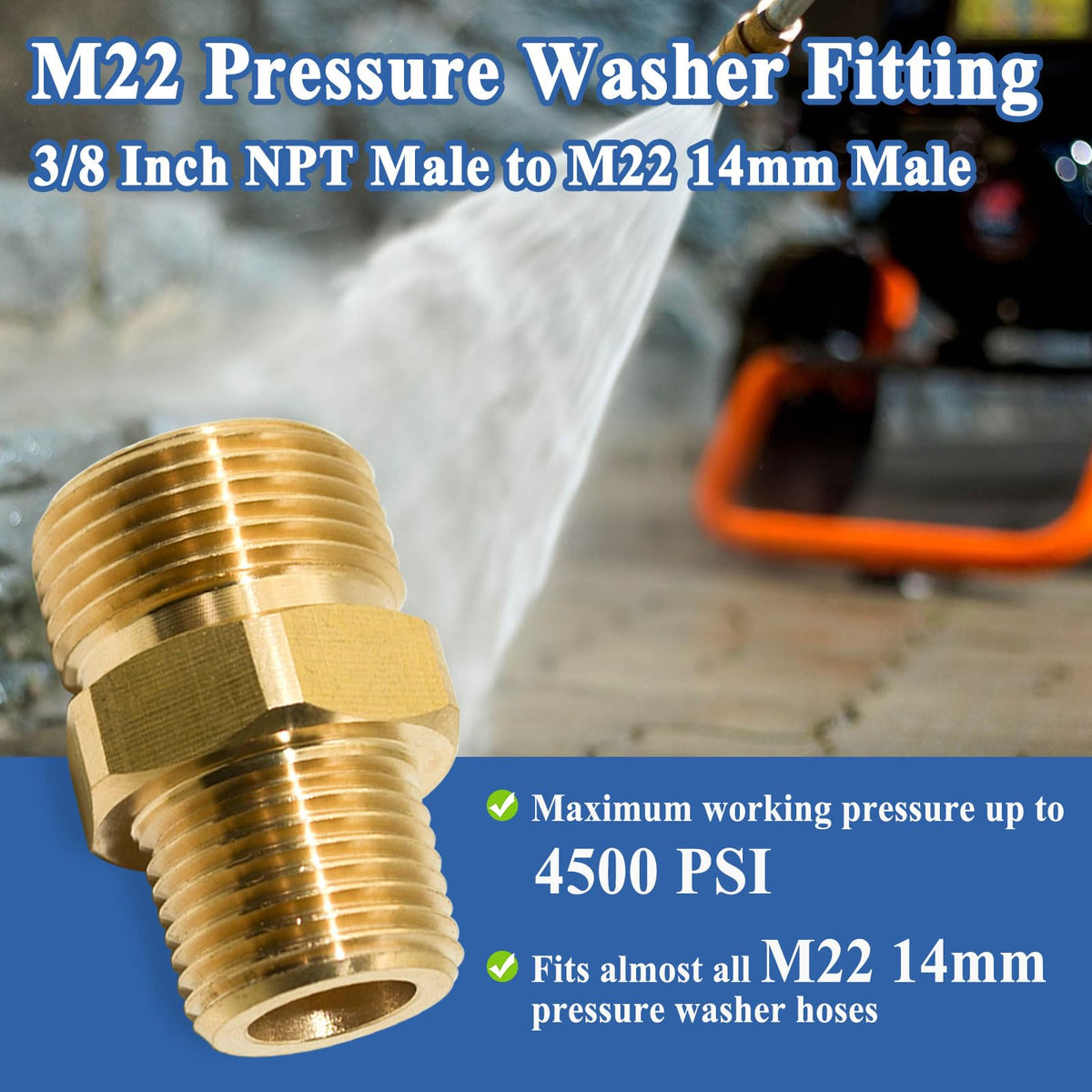 Sthangbig 3/8 NPT to M22 adapter demonstrates versatile coupling.