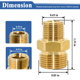 Sthangbig M22 14mm male closeup highlights durable brass construction.