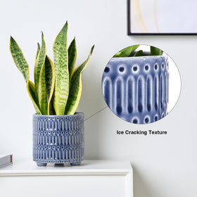 STHIE planter with a drainage hole supports healthy watering practices.