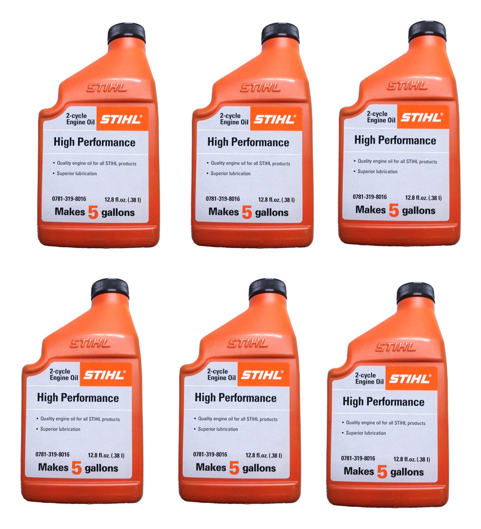 STIHL 12.8 oz oil pack front view for reliable two-stroke engine lubrication