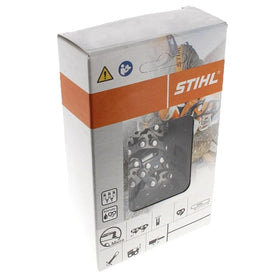 Stihl 25-inch full-chisel saw chain on bar for efficient, aggressive cutting
