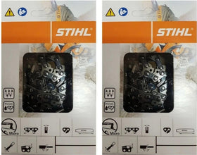 Stihl 26RM3 rapid micro chain closeup showing sharp teeth for precise cuts.