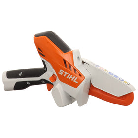 Stihl GTA 26 packaging details show compact dimensions and weight.