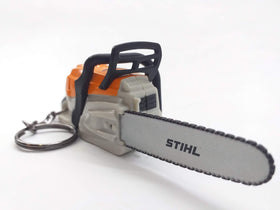 Stihl orange keyring with audible feature for desk or car keys