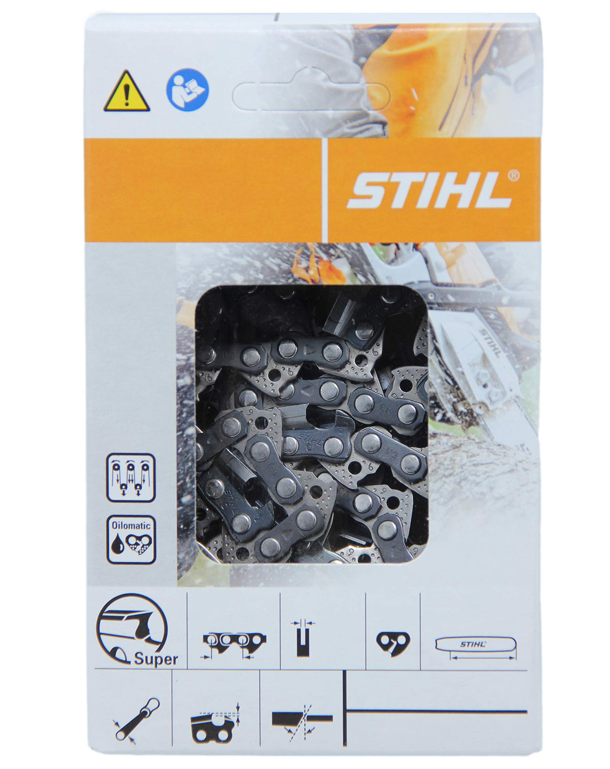 STIHL Oilomatic 71PM3-64 12-inch saw chain close-up for precise, clean cuts.