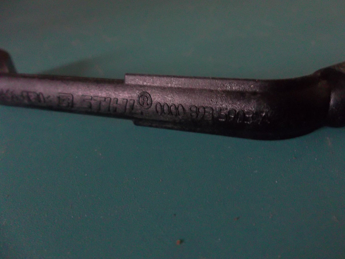 Stihl piston stop tool in action enabling safe flywheel removal