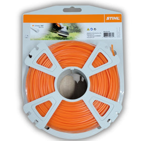 STIHL orange 0.095 inch trimmer line on spool for durable lawn edging and cleanup