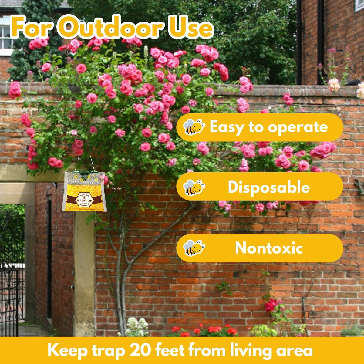 Stingmon carpenter bee trap outdoor hanging helps reduce visits near structures.