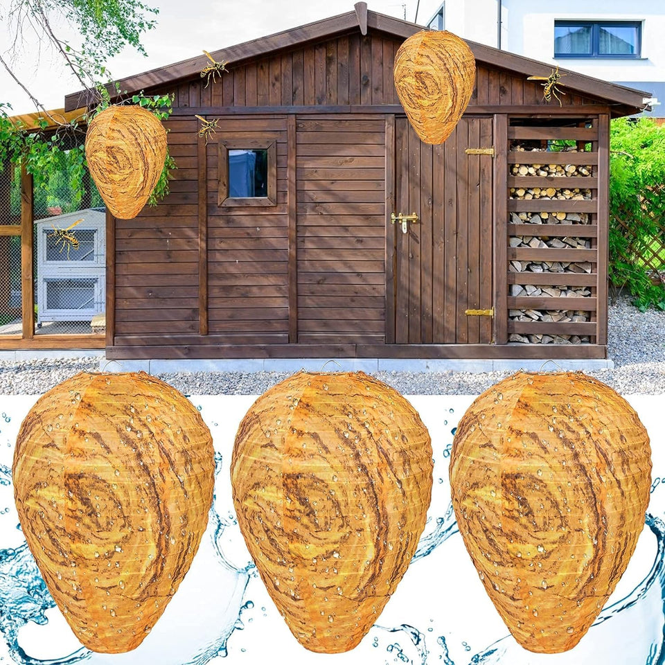 Stingmon fake wasp nest decoy hanging deters wasps from porch areas