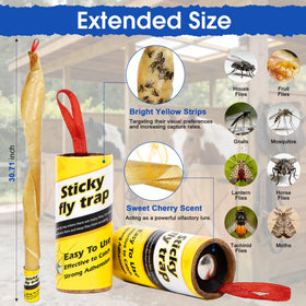 Stingmon fly strips for outdoor hanging reduce fly activity on patios.
