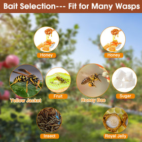 Stingmon hornet trap funnels lock in hornets, reducing outdoor activity.