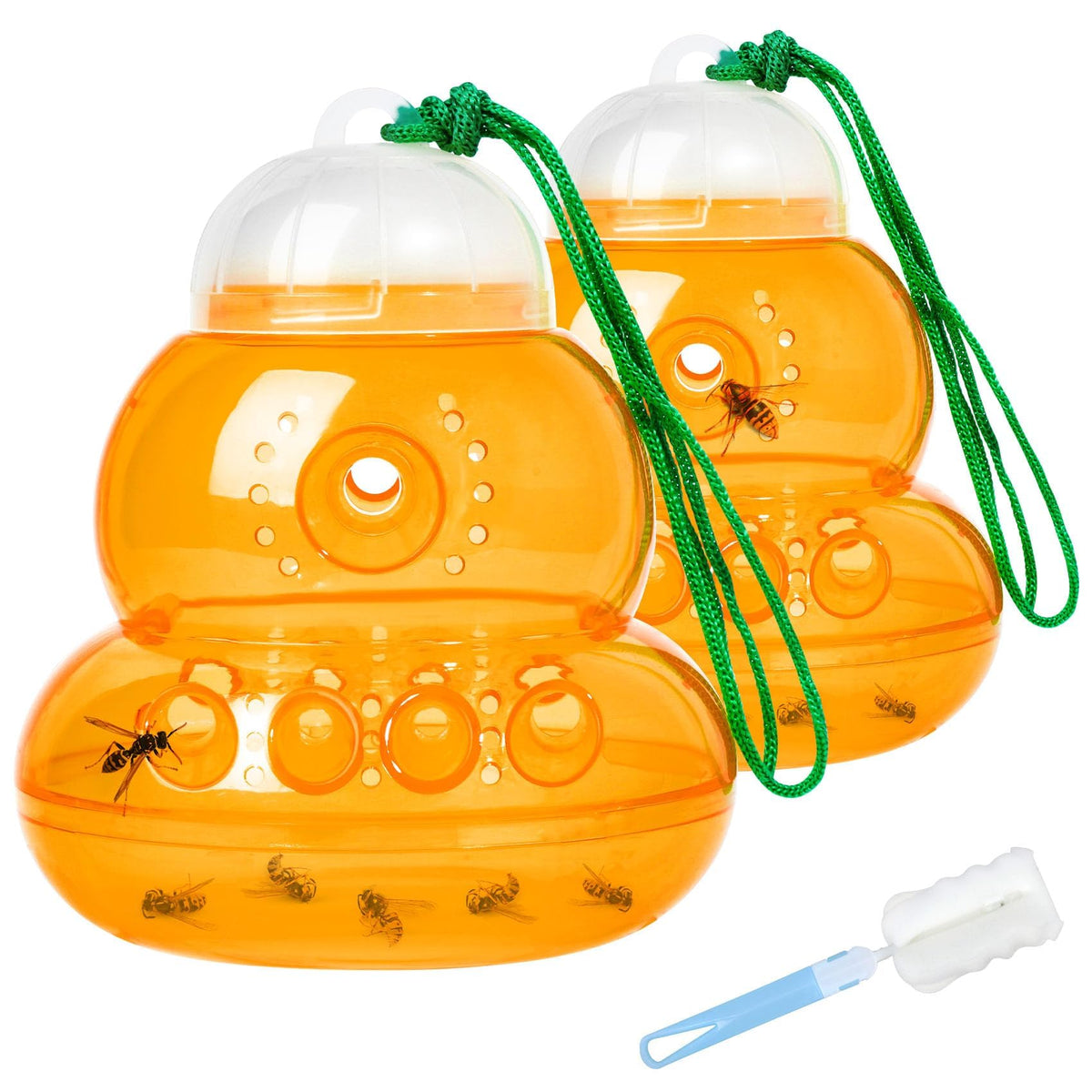 Stingmon two pack outdoor wasp traps hanging for convenient garden protection