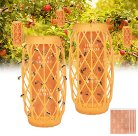 Stingmon two-pack wasp traps for outdoor hanging in the garden