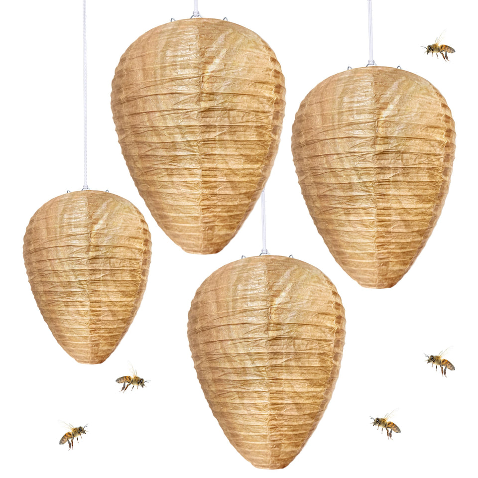 Stingmon fake wasp nest hanging deters hornets in outdoor spaces.