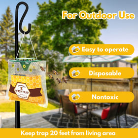 Stingmon wasp trap bait options illustrate beer and vinegar lure.