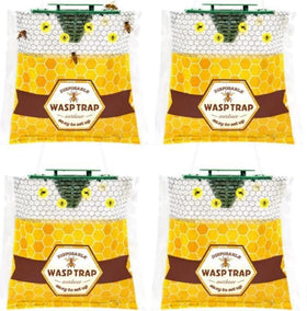 Stingmon wasp traps outdoor hanging 4-pack protects patios by capturing wasps.