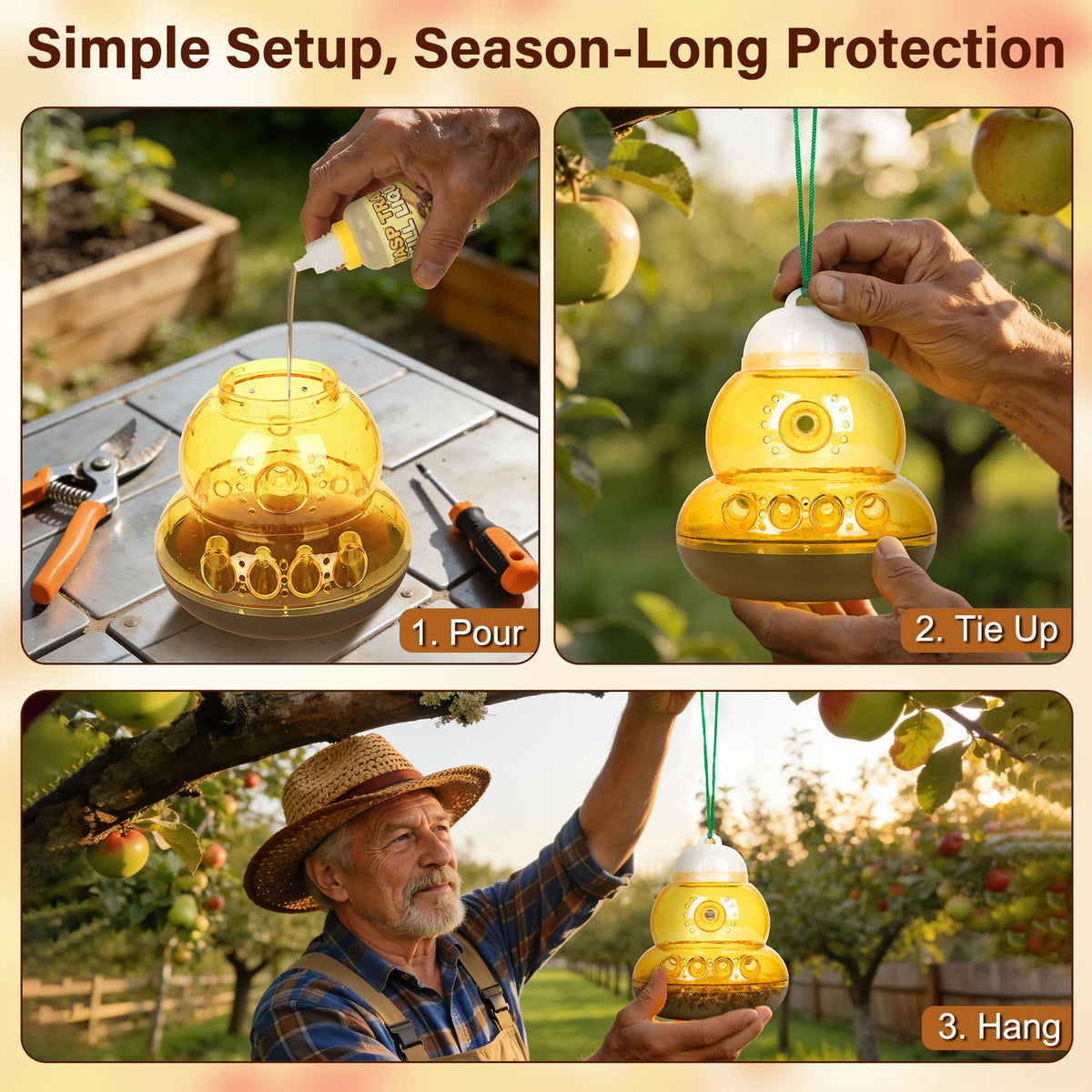 Stingmon weather-resistant wasp trap withstands rain snow wind outdoors